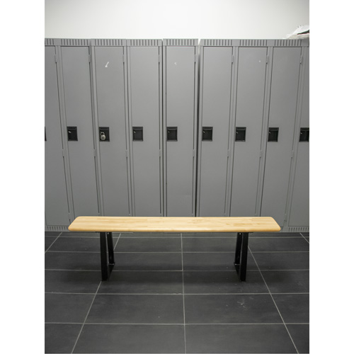 Locker Room Bench, Wood, 48" L x 9-1/2" W x 16-1/2" H Mukwa Safety Services