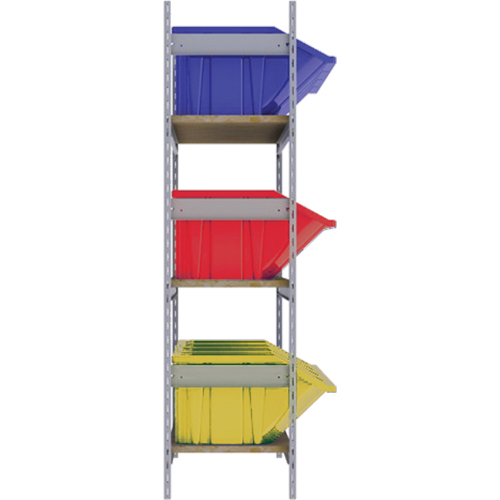 &eacute;tag&egrave;res larges avec bacs g&eacute;ants en plastique, Acier, Sans boulons, De base, 66" la x 60" h x 18" p Mukwa Safety Services