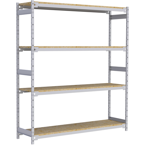 Wide Span Record Storage Shelving, Steel, 4 Shelves, 72" W x 18" D x 84" H Mukwa Safety Services