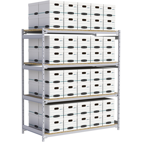 Wide Span Record Storage Shelving, Steel, 4 Shelves, 72" W x 32" D x 84" H Mukwa Safety Services