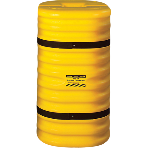 Column Protector, 12" x 12" Inside Opening, 24" L x 24" W x 42" H, Yellow Mukwa Safety Services