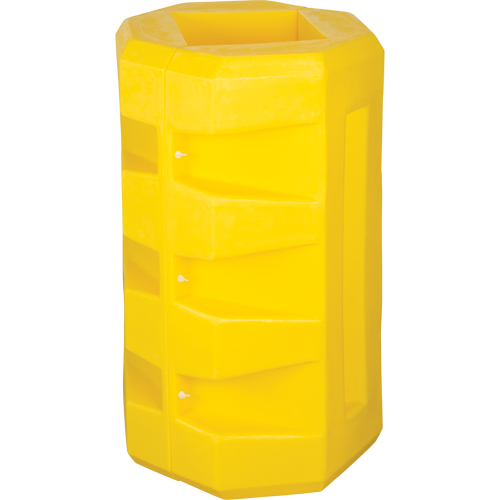 Column Protectors, 12-1/4" x 12-1/4" Inside Opening, 23-1/2" L x 23-1/2" W x 39-1/2" H, Yellow Mukwa Safety Services