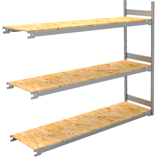 Wide Span Record Storage Shelving, Steel, 3 Shelves, 72" W x 18" D x 60" H, Add-On Kit Mukwa Safety Services