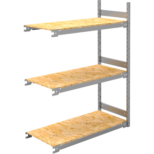 Wide Span Record Storage Shelving, Steel, 3 Shelves, 42" W x 18" D x 60" H, Add-On Kit Mukwa Safety Services