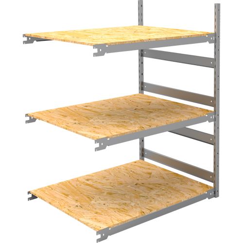 &eacute;tag&egrave;re-classeur de grande largeur, Acier, 3 Tablettes, 42" la x 32" p x 60" h, Ensemble Ajout Mukwa Safety Services