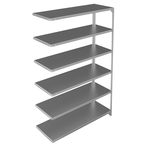 &eacute;l&eacute;ment de rayonnage, Acier galvanis&eacute;, Montant &agrave; fente, Capacit&eacute; 275 lb, 48" la x 72" h x 18" p Mukwa Safety Services