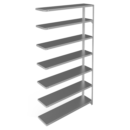 &eacute;l&eacute;ment de rayonnage, Acier galvanis&eacute;, Montant &agrave; fente, Capacit&eacute; 300 lb, 48" la x 84" h x 12" p Mukwa Safety Services