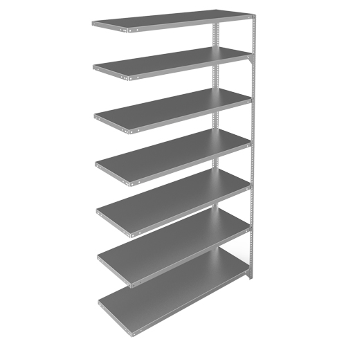 &eacute;l&eacute;ment de rayonnage, Acier galvanis&eacute;, Montant &agrave; fente, Capacit&eacute; 275 lb, 48" la x 84" h x 18" p Mukwa Safety Services