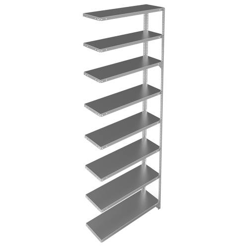 &eacute;l&eacute;ment de rayonnage, Acier galvanis&eacute;, Montant &agrave; fente, Capacit&eacute; 400 lb, 36" la x 96" h x 12" p Mukwa Safety Services