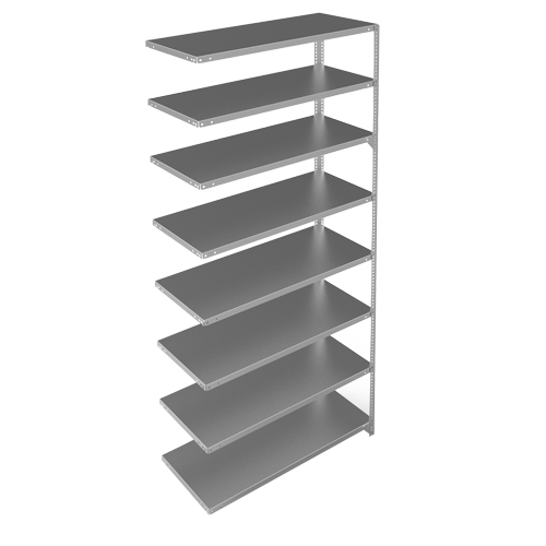 &eacute;l&eacute;ment de rayonnage, Acier galvanis&eacute;, Montant &agrave; fente, Capacit&eacute; 275 lb, 48" la x 96" h x 18" p Mukwa Safety Services