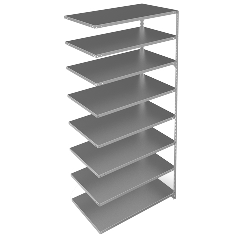 &eacute;l&eacute;ment de rayonnage, Acier galvanis&eacute;, Montant &agrave; fente, Capacit&eacute; 275 lb, 48" la x 96" h x 24" p Mukwa Safety Services