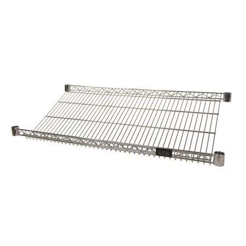 Wire Slanted Shelf, 18" W x 48" D, 400 lbs. Capacity Mukwa Safety Services