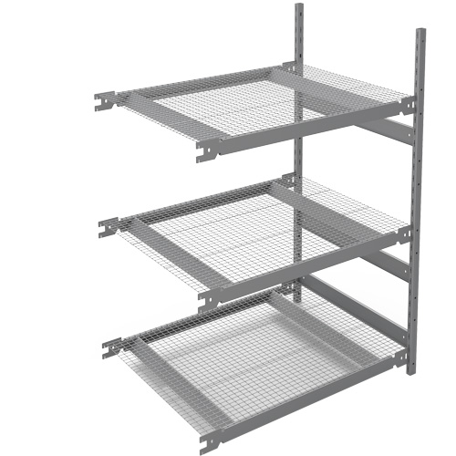 &eacute;tag&egrave;re de grande largeur, Acier, Sans boulons, Capacit&eacute; 1340 lb, 42" la x 60" h x 32" p Mukwa Safety Services