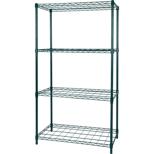 Dry Rack Shelving, 4 Tiers, 36" W x 63" H x 18" D Mukwa Safety Services