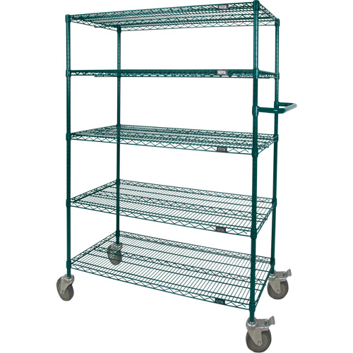 Chariot en treillis m&eacute;tallique &agrave; pousser, Fini &eacute;poxy, 36" x 69" x 24", Capacit&eacute; 600 lb Mukwa Safety Services