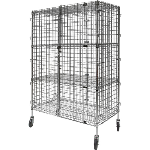 Chariot de s&eacute;curit&eacute;, Chrom&eacute;, 48" x 69" x 24", Capacit&eacute; 500 lb Mukwa Safety Services