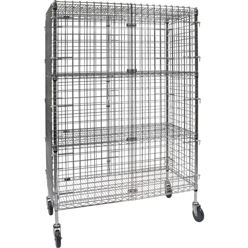 Chariot de s&eacute;curit&eacute;, Chrom&eacute;, 48" x 69" x 24", Capacit&eacute; 500 lb Mukwa Safety Services