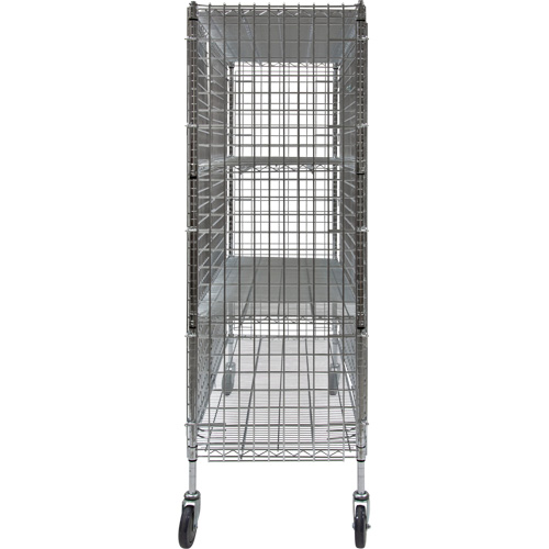 Security Cart, Chrome Plated, 60" x 69" x 24", 500 lbs. Capacity Mukwa Safety Services