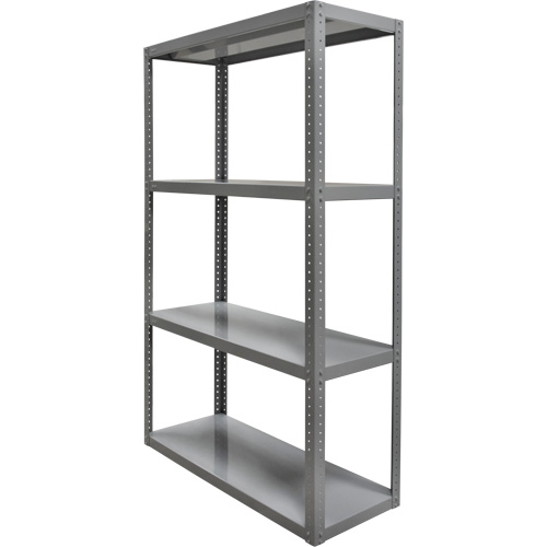 Heavy-Duty Shelving, Steel, Bolted, 3000 lbs. Capacity, 36" W x 72" H x 24" D Mukwa Safety Services