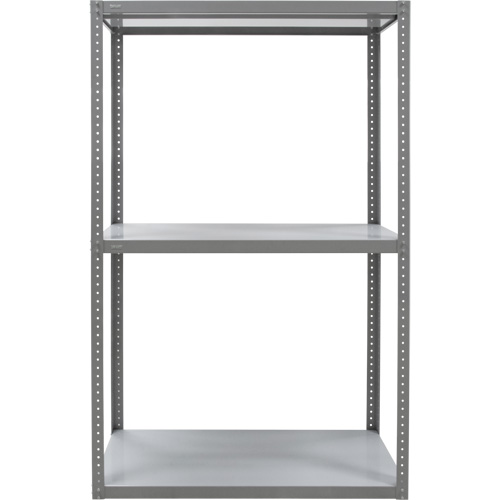 Heavy-Duty Shelving, Steel, Bolted, 3000 lbs. Capacity, 36" W x 72" H x 18" D Mukwa Safety Services