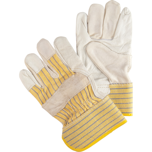 Gants pour ajusteur r&eacute;sistant &agrave; l'abrasion, Grand, Paume en Cuir fleur de vache Mukwa Safety Services