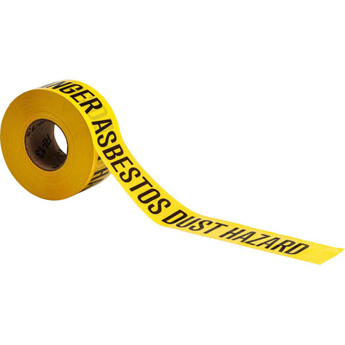 Ruban pour barricade, Anglais, 3" la x 200' lo, 3 mils, Noir sur jaune Mukwa Safety Services