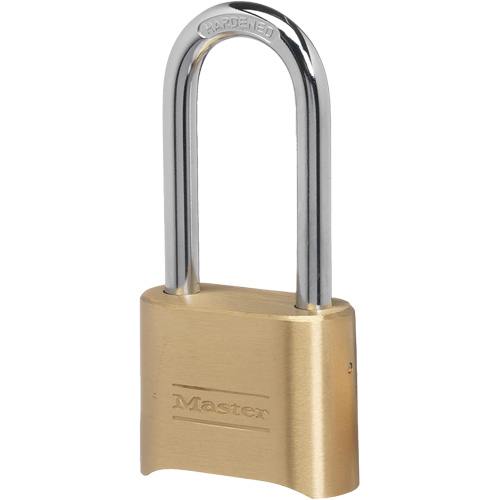 Combination Padlock, Silver, Brass Coating, 2" Width Mukwa Safety Services