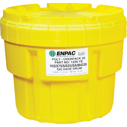 Barils de r&eacute;cup&eacute;ration Poly-Overpack 20, 20 gal. US, Stationnaire Mukwa Safety Services