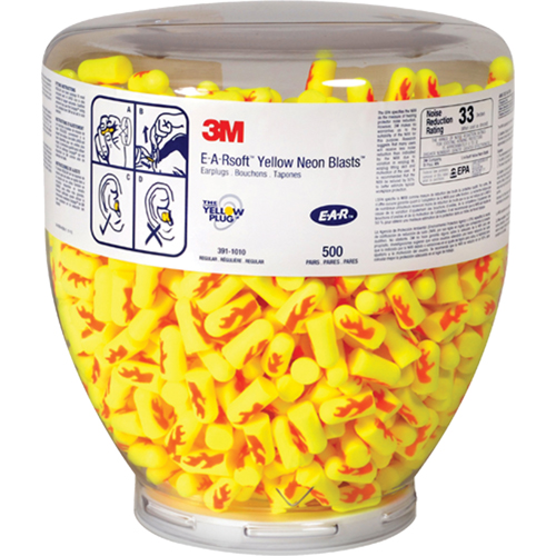 Bouchons d'oreilles E-A-RSoft Yellow Neon, Vrac - Contenant Mukwa Safety Services