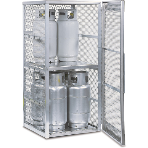 Armoires en aluminium pour bouteilles GPL, nbre de bouteilles: 8, 30" , 32" , 65" , Argent Mukwa Safety Services