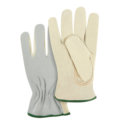 Split Back Driver's Gloves, Medium, Grain Cowhide Palm Mukwa Safety Services