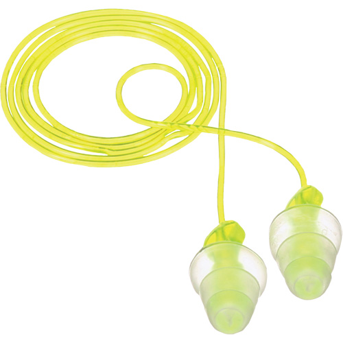 E-A-R Tri-Flange Reusable Earplugs, Corded, Bulk - Polybag, 26 dB NRR, One-Size Mukwa Safety Services