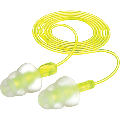 E-A-R Tri-Flange Reusable Earplugs, Corded, Bulk - Polybag, 26 dB NRR, One-Size Mukwa Safety Services