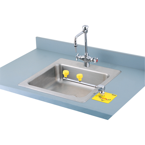 Poste de douche oculaire Swing-Away, Installation Montage sur comptoir Mukwa Safety Services