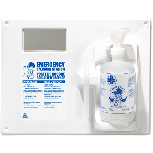Poste de douche oculaire - Poste simple a/bouteille vide Mukwa Safety Services