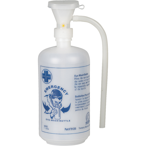 Bouteille pour douche oculaire avec coquille oculaire, Bouteille Vide, 32 oz Mukwa Safety Services