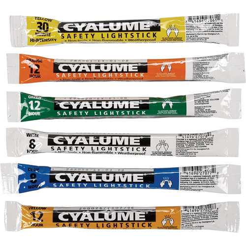 6" Cyalume&reg; Lightsticks, Green, 12 hrs. Duration Mukwa Safety Services