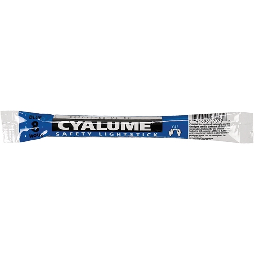 B&acirc;tons de s&eacute;curit&eacute; luminescents Cyalume 6", Bleu, Dur&eacute;e 8 h Mukwa Safety Services