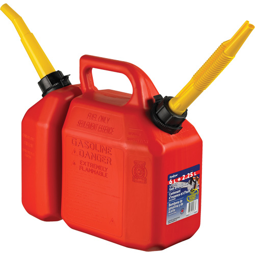 Combo jerrican essence/huile, 2,17 gal. US/8,25 L, Rouge, Conformes aux normes CSA/ULC Mukwa Safety Services