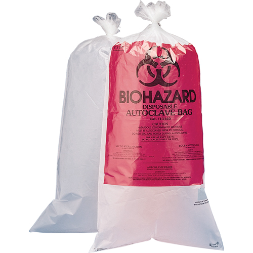Hazardous Waste Disposal Bags, Bio-Hazard, 36" L x 24" W, 1.5 mils, 75.7 L (20 Gal.) Capacity Mukwa Safety Services