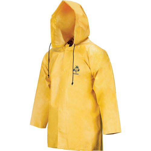 Neo-Slick Chemical & Acid Resistant Rain Jacket, 4X-Large, Yellow, Neoprene Mukwa Safety Services