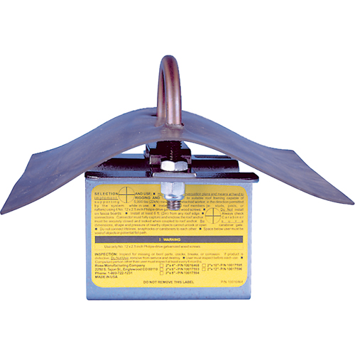 Permanent Roof Anchor, Roof, Permanent Use Mukwa Safety Services