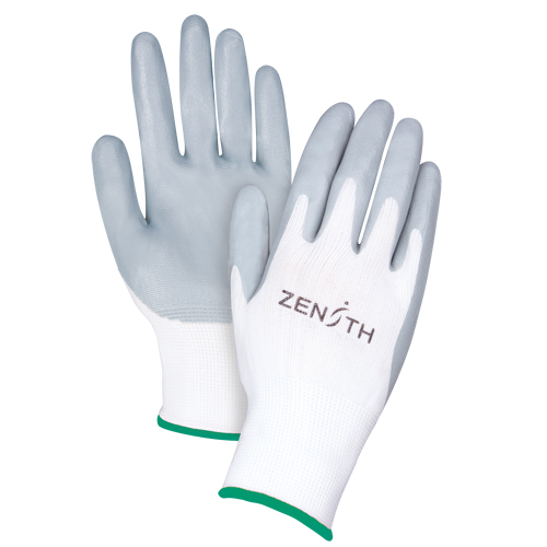 Lightweight Breathable Coated Gloves, 8/Medium, Foam Nitrile Coating, 13 Gauge, Polyester Shell Mukwa Safety Services
