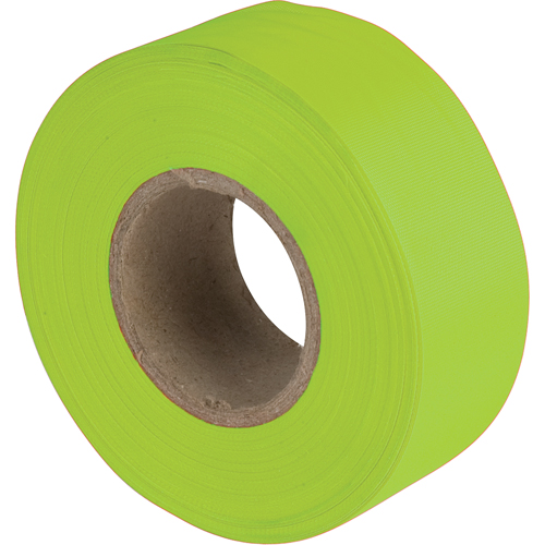 Rubans pour signalisation, 1,1875" la x 150' lo, Lime fluorescent Mukwa Safety Services