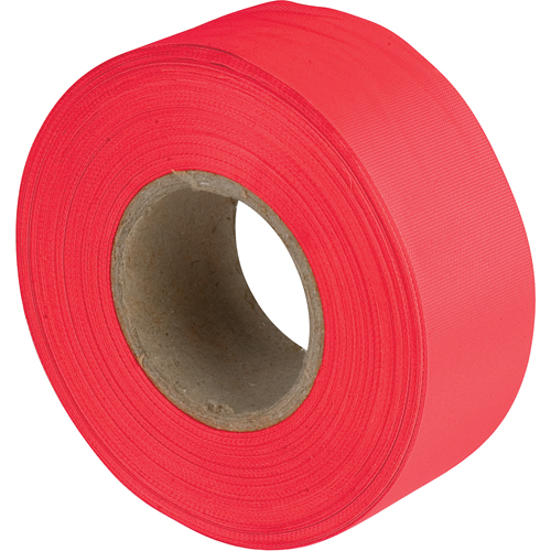 Rubans pour signalisation, 1,1875" la x 150' lo, Rouge fluorescent Mukwa Safety Services