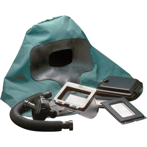 Abrasi-Blast Supplied-Air Respirator Waist-Length Hood, Medium, Soft Top, Single Shroud Mukwa Safety Services