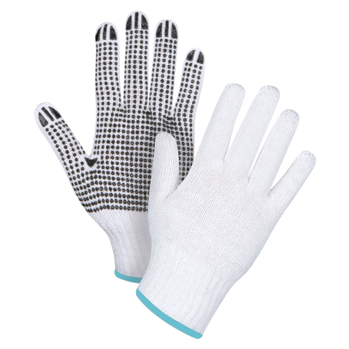 Dotted String Knit Gloves, Poly/Cotton, Single Sided, 7 Gauge, X-Large Mukwa Safety Services