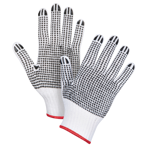 Gants tricot&eacute;s deux c&ocirc;t&eacute;s &agrave; pois, Poly/coton, Deux c&ocirc;t&eacute;s, Calibre 7, Petit Mukwa Safety Services