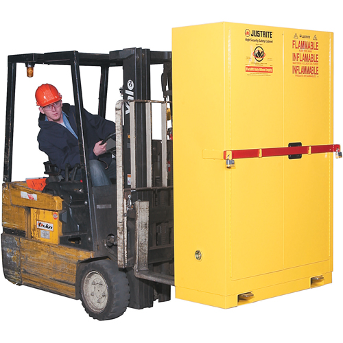 High Security Flammables Safety Cabinet with Steel Bar, 45 gal., 2 Shelves Mukwa Safety Services