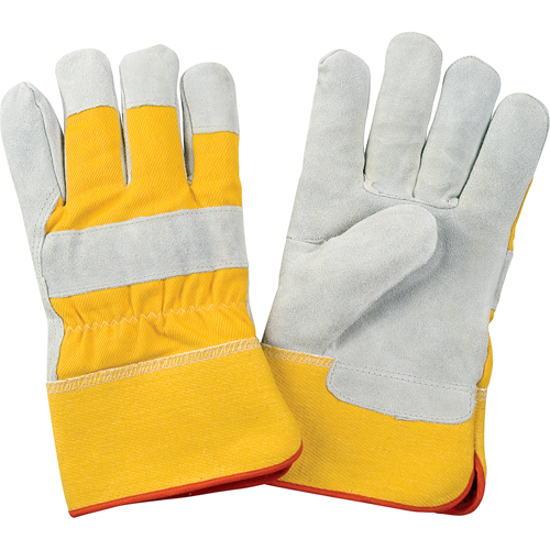Gants d'ajusteur doubl&eacute;s pour l'hiver de premi&egrave;re qualit&eacute;, Grand, Paume en Cuir de vache refendu, Doublure en Molleton de mousse Mukwa Safety Services